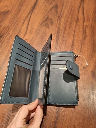 Cartera azul metalizado nueva