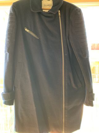 abrigo paño azul marino
