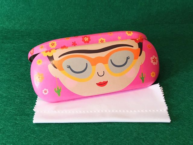 Funda de gafas Frida Kahlo + bolígrafo calaca.
