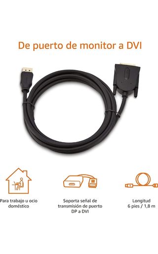 Amazon Basics - Cable de DisplayPort a DVI