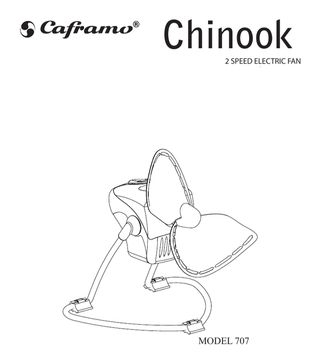 Ventilador de mesa vintage Caframo 707 color negro