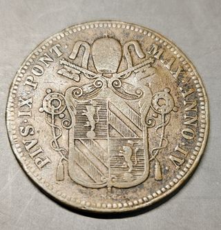 Moneta 1 Baiocco 1850 Stato Pontificio