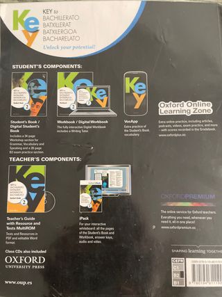 Key to bachillerato student’s book 2 oxford