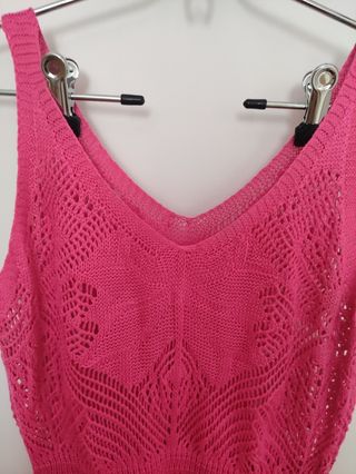 Vestido croché talla S con etiqueta