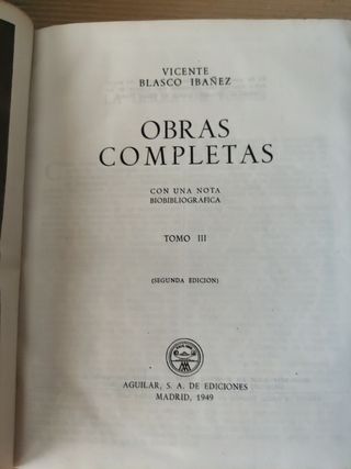 Obras completas - Blasco Ibañez