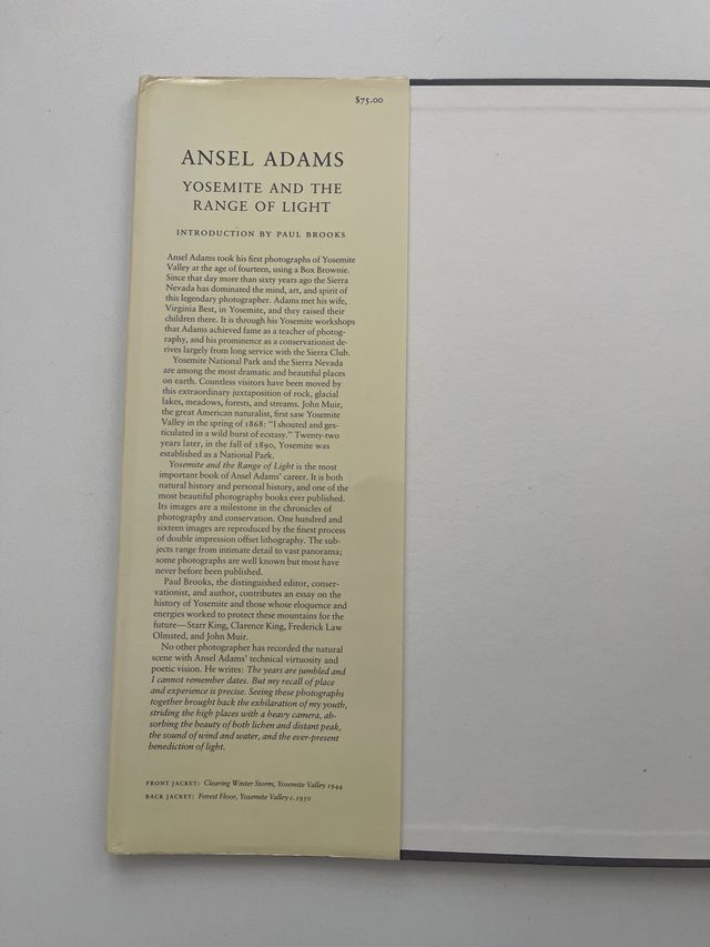 libro Ansel Adams Yosemite and the range of light