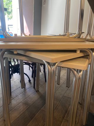 mesas terraza y sillas  en conjunto o separado