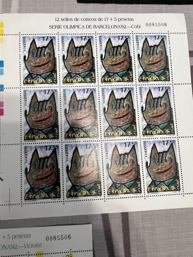 3 minipliegos serie olimpica Barcelona 92 MISMA NU