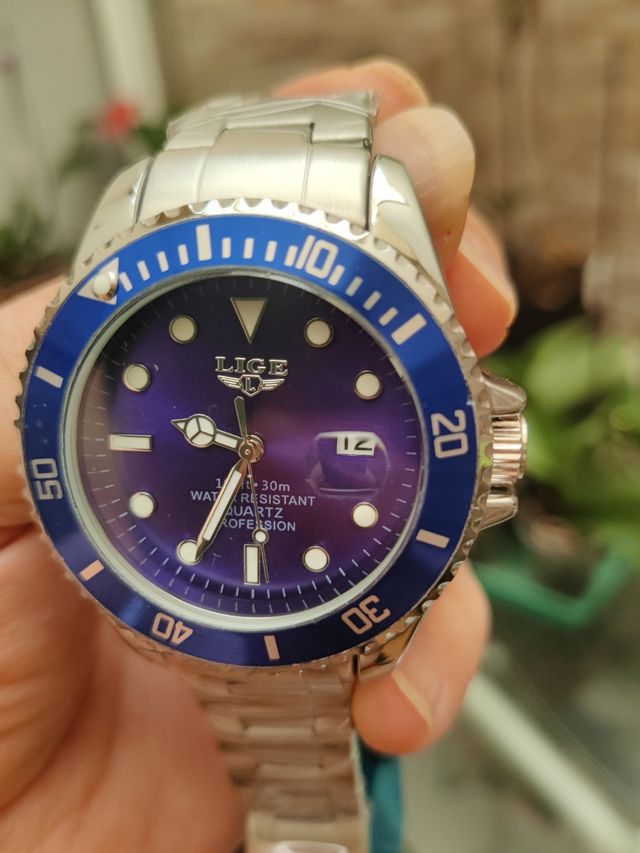 Precioso Reloj Lige Diver azul