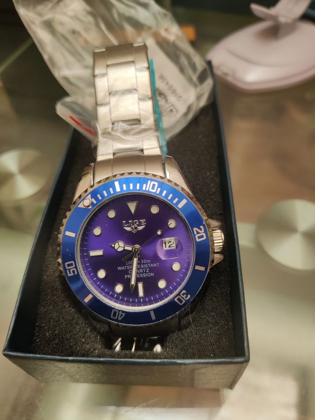 Precioso Reloj Lige Diver azul