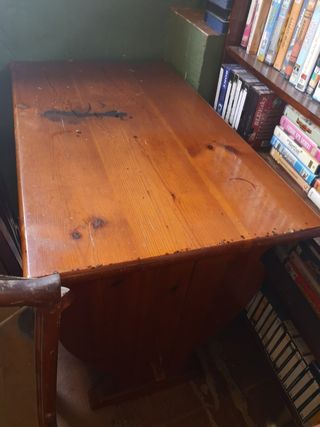 Mesas de bodega madera maciza con bancos