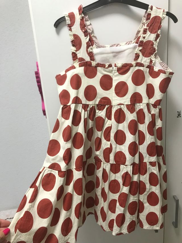 Vestido lunares niña talla 8-9 años