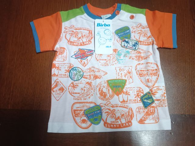 Maglietta colorata bambini 6 mesi