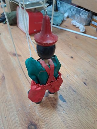 Titere marioneta madera muñeco pinocho