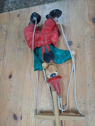 Titere marioneta madera muñeco pinocho