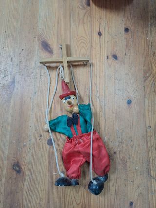 Titere marioneta madera muñeco pinocho