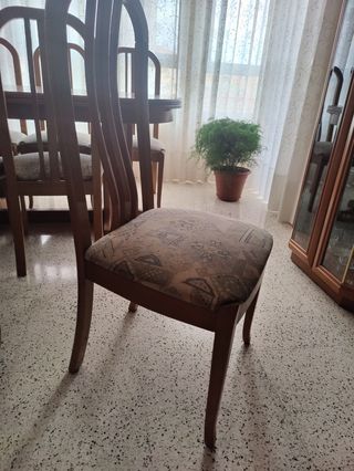 Mesa y 6 sillas de salón 