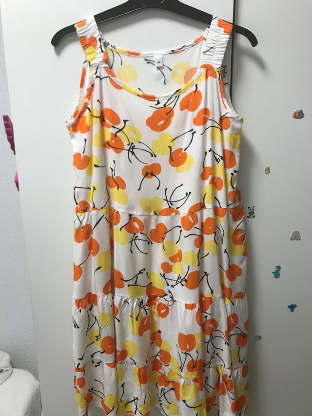 Vestido niña estampado cerezas 11-12 años