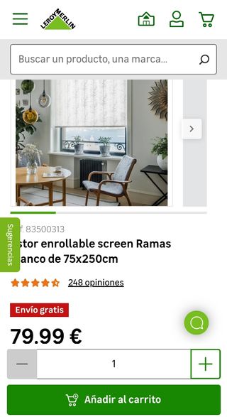 Estor enrollable Screen Ramas Blanco