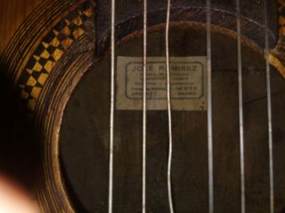 Guitarra Ramirez clavijas palo años 40