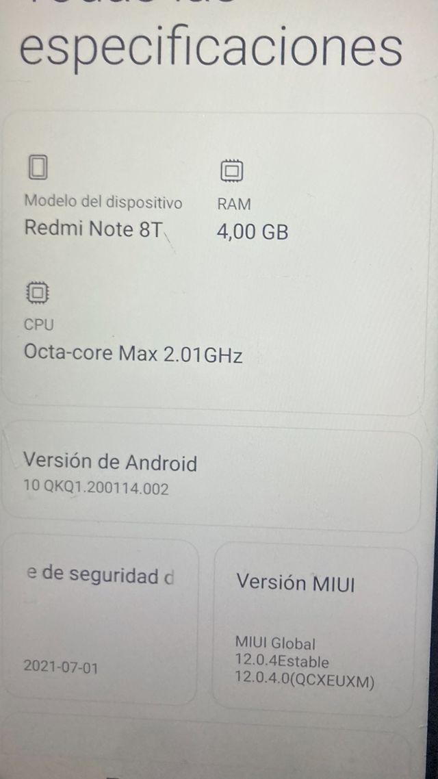 xiaomi redmi note 8 T