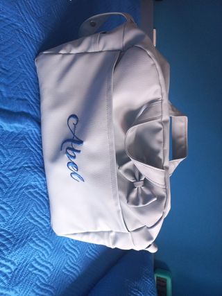 Bolso para silla de paseo o carro y funda azul 