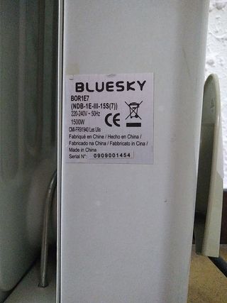 Radiador de aceite Bluesky 1500W