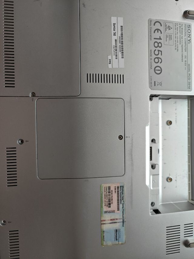 Portátil Sony VAIO PCG-391M