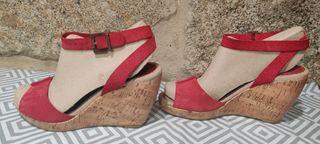 Sandalias cuña Zara Trafaluc 