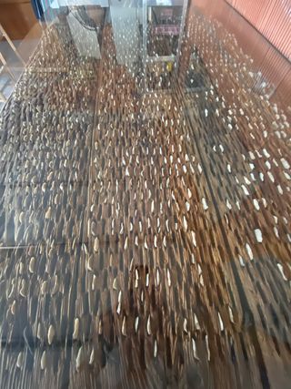 Mesa Trillo con cristal incluido