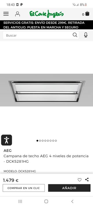 CAMPANA EXTRACTORA de cocina AEG 
