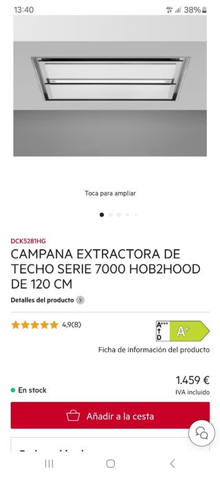 CAMPANA EXTRACTORA de cocina AEG 
