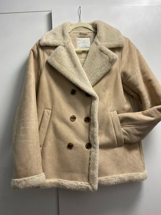 Chaquetón / Abrigo marinero ante beige