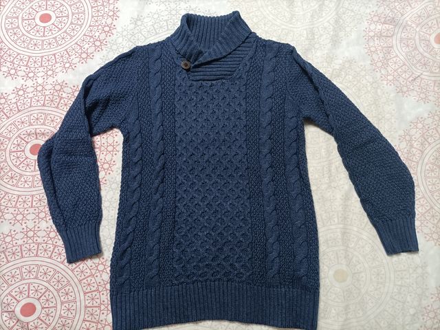 Jersey cuello botón talla 9-10