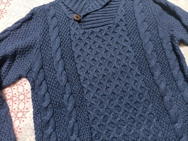 Jersey cuello botón talla 9-10