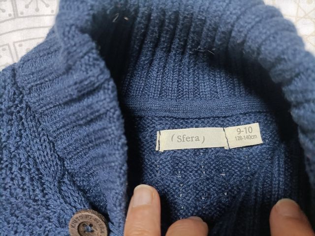 Jersey cuello botón talla 9-10