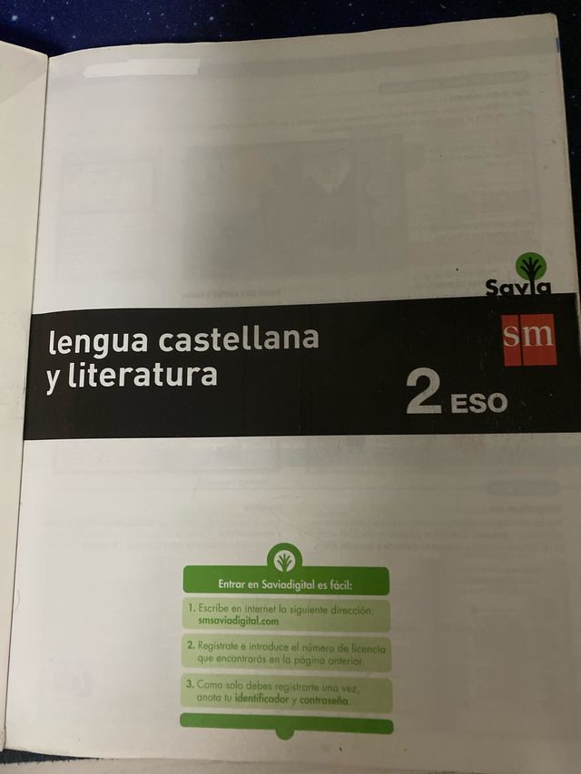 Libro lengua castellana 2 ESO Savia