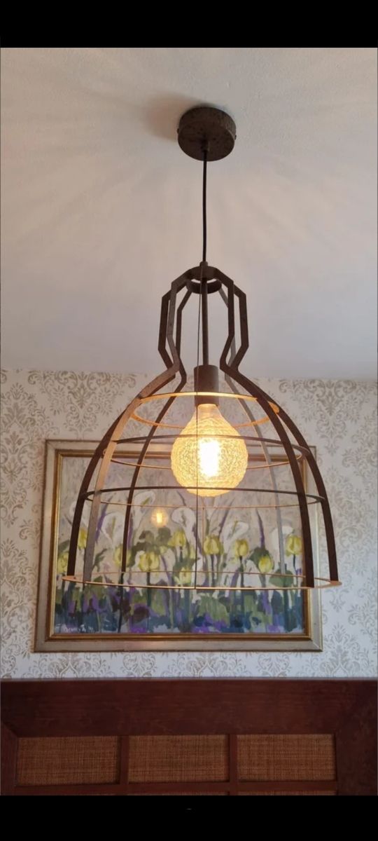 LAMPARA JAULA CON BOMBILLA INCLUIDA