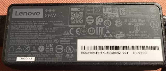 Cargador original lenovo ideapad s540