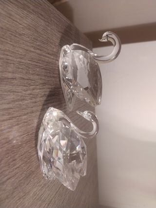 Coppia cigni cristallo Swarovski
