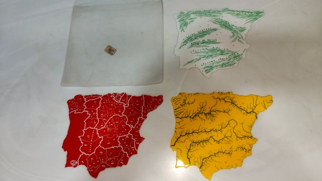 Modelo escola de plástico mapa Espanha