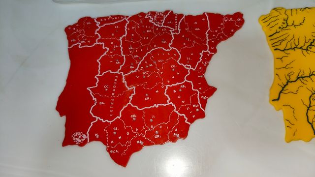 Modelo escola de plástico mapa Espanha