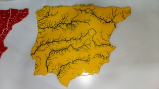 Plantilla escolar plástico mapa españa