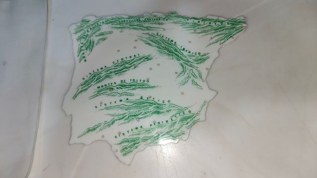 Modelo escola de plástico mapa Espanha