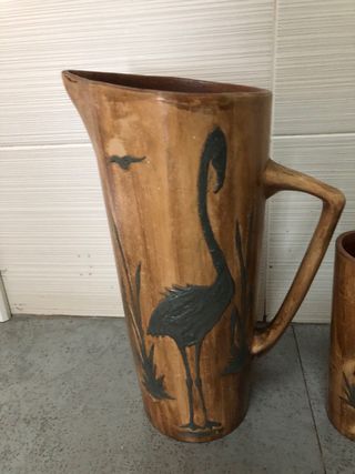 Conjunto de Jarra + 6 vasos Vintage