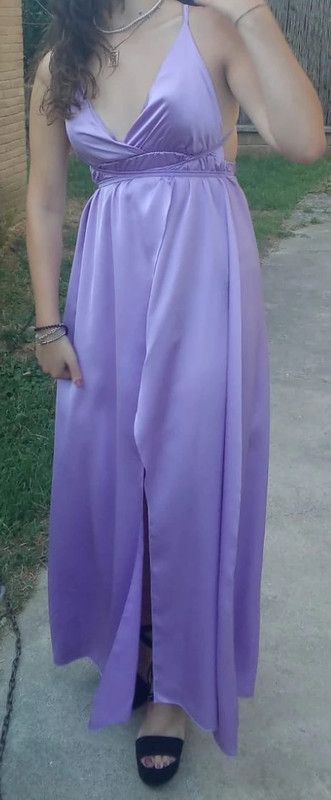 abito lungo lilla