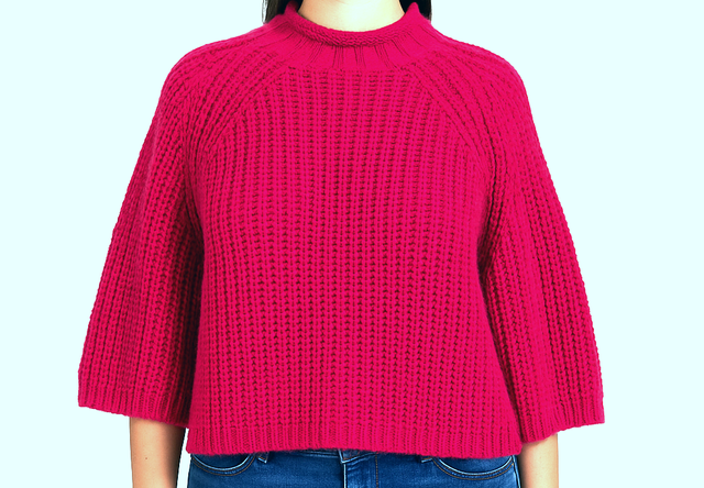  Jersey mujer 10% lana rosa nuevo