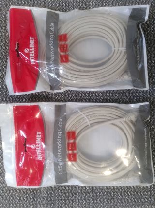 2 Cable de red UTP Cat5e nuevo 20metros total