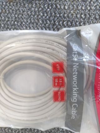 2 Cable de red UTP Cat5e nuevo 20metros total
