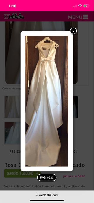 Vestido de novia Rosa Clara